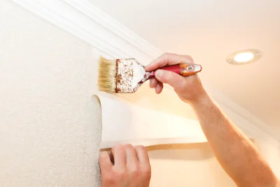 Pose de papier peint à Plaudren — revêtements muraux et toiles de verre